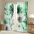 thumbnail image 2 of Chic Floral Curtains Women Daisy Flower 30%-50% Blackout Curtains, Green Ombre Curtains & Drapes Gradient Oil Painting Bedroom Curtains, Vintage Watercolor Window Treatments, 2 of 5