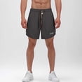 thumbnail image 2 of Cordón de Bolsillo de Malla de Ejecución de Velocidad Seca de Impresión de Pantalones Cortos Casuales para Hombres, Ligero para Al Aire Libre, 2 of 9