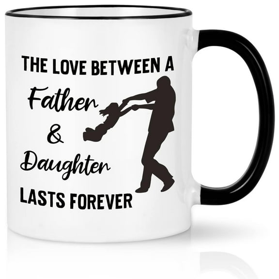 Gifts for Dad - Dad Coffee Mugs, Dad Gifts from Daughter, Father's Day Gifts from Daughter, Christmas Gifts, Birthday Gifts, Futtumy White 11 fl oz Coffee Mugs Ceramic Mug Tea Cup
