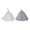 thumbnail image 1 of 2 sombreros de fieltro para sauna con absorción de agua, protección para la cabeza, gorro de baño para ducha, para mujeres y hombres, color gris y blanco., 1 of 14