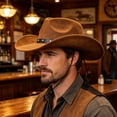 thumbnail image 6 of MMJ Western Cowboy Hat Big Brimmed with Windproof Rope for Men Women Outdoor, 6 of 6
