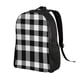 thumbnail image 2 of Disketp White And Black Plaid Mochila Unisex de Apertura Lateral Completa, Mochila para Laptop para Escuela, Trabajo y Viajes, 2 of 8