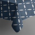 thumbnail image 4 of Navy Blue and White Geometric Pattern Rectangle Tablecloth 60"x120",Waterproof Polyester Rectangle Table Cloth, Wipeable Spillproof Polyester Tablecloth for Dining, Camping, Indoor and Outdoor, 4 of 6