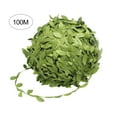 thumbnail image 6 of 1 Roll 100M Artificial Wicker Garland Faux Silk Green Willow Leaf Indoor Outdoor Hanging Fake Greenery Vine Wedding Baby Shower Party Home Decoration, 6 of 8