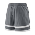 thumbnail image 4 of Men Shorts Athletic Men's Running Athletic Shorts, Color Black Elastic Waist Drawstring Shorts, Loose Casual Outdoor Hiking Short Pants Gray M, 4 of 7