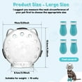 thumbnail image 5 of Cat Muzzle for Grooming Breathable Cat Muzzle Helmet Transparent Cat Space Hood Ears Shape Design Cat Bubble Muzzle Cat Anti Bite Helmet with 4 Silicone Paw Shoes for Bath Nail Trimming, 5 of 7