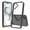 Black, variant on For Apple iPhone 16 (6.1") Crystal HD Clear Back Panel + TPU Bumper Frame Hybrid Slim Hard Shockproof Defender Phone Case Cover by Xpression - Black