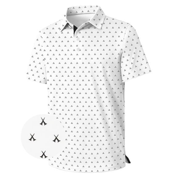 JAJAHO Boys Polo Shirts Short Sleeve Graphic Regular Fit Side Slit Golf Shirts For Kids 3-14Y Summer Stylish Tops