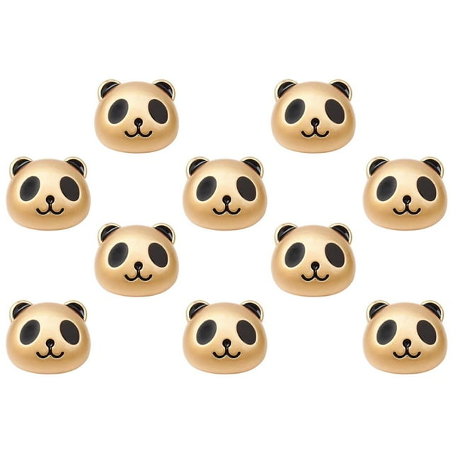 CHOK 10 Pcs Panda Head Accessories Beads for Bracelets Jewlery DIY Hair Rope Child Making Alloy