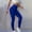 B_Dark Blue, variant on Women's Seamless High Waist Solid Color Hip Lifting Fitness Pants Running Sports Tight and Drying Peach Hip Yoga Pants Dark Blue XL