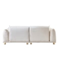 thumbnail image 2 of 86.61 inch Luxurious Teddy Velvet Sofa - Enhance Your Living Space with Plush Comfort (White), 2 of 6