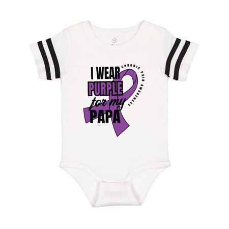 

Inktastic Chronic Pain I Wear Purple For My Papa Gift Baby Boy or Baby Girl Bodysuit