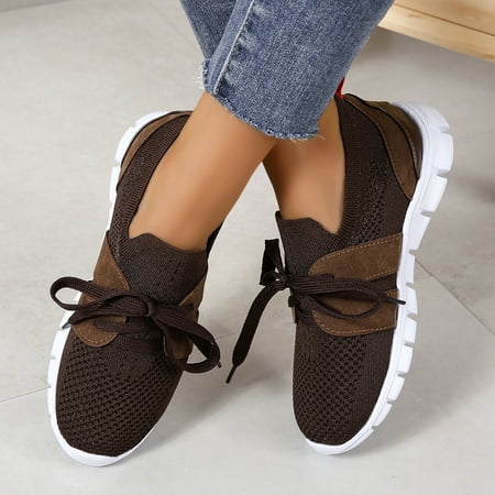 

Women‘s Knitted Sneakers Breathable Mesh Lace Up Running Shoes Casual & Stylish Shoes Women‘s Footwear