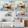 thumbnail image 4 of Designart "Harbor Docked Fishing Vessel III" Coastal Boat Floater Framed Canvas Wall Art, 4 of 5