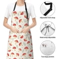 thumbnail image 6 of Uemuo Cartoon Flat Mushrooms Pattern Waterproof Apron Adjustable Dishwasher Apron- Apron for Women Men Heavy Duty Work Apron for Dishwashing Chemical Lab, 6 of 9