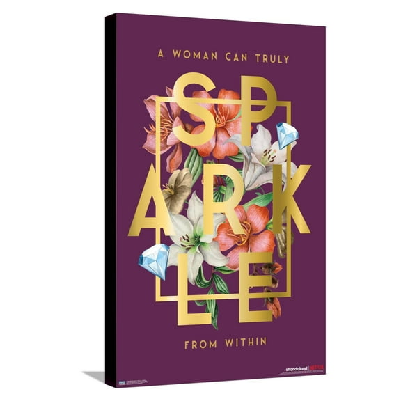 Netflix Bridgerton: Season 2 - Sparkle Canvas Wall Poster, 14.725" x 22.375"