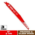 thumbnail image 3 of Diablo Demo Demon 9 in. Carbide Tipped Reciprocating Saw Blade 3 TPI 3 pk, 3 of 4