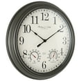 thumbnail image 2 of Better Homes & Gardens 15.5" Indoor/Outdoor Gray Gunmetal Finish Arabic Round Analog Wall Clock, 2 of 7