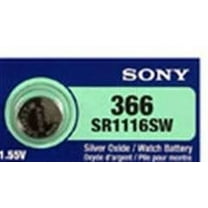 Sony Murata 365/366 - SR1116 Silver Oxide Button Battery 1.55V 10 Pack   FREE SHIPPING!