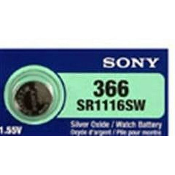 Sony Murata 365/366 - SR1116 Silver Oxide Button Battery 1.55V 10 Pack   FREE SHIPPING!