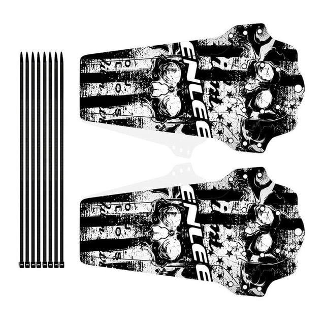 Wosthever 1 par de guardabarros de plástico para bicicleta de montaña, guardabarros para Dirtboard, piezas decorativas para ciclismo, tipo 1 Ciclismo Cabeza de calavera Wosthever OD000764-06