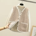 thumbnail image 2 of Plebaso Women's Fleece Vest with Pockets Button down Sleeveless Jacket Fall Winter Womens Warm Outerwear, 2 of 5