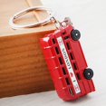 thumbnail image 5 of 4pcs Keychain Double Decker Bus Phone Booth Design Souvenir Keyring Travel Souvenirs, 5 of 5