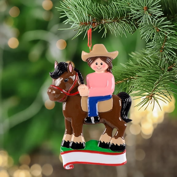 Maxora Personalized Sport Ornament Customized Christmas Ornament Ridding Girl Free Customize