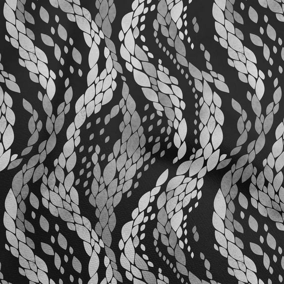 oneOone Rayon Black Fabric Abstract Sewing Fabric By The Yard Printed Diy Clothing Sewing Supplies 56 Inch Wide