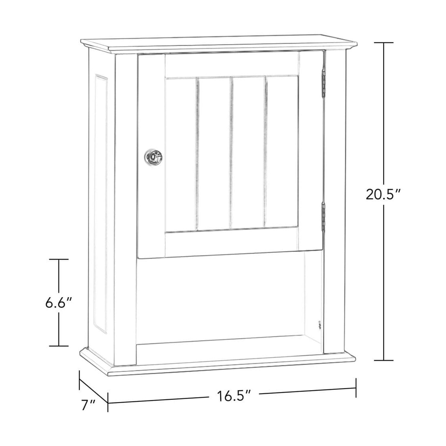 RiverRidge® Home Ashland Collection 16.54-inch W x 20.47-inch H x 7.09-inch D Bathroom Storage Wall Cabinet in Gray