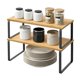 thumbnail image 4 of SONGMICS Estante para Especias, Juego de 2, Organizador de Armario, Especiero de Cocina Extensible, Blanco Nube y Beige Natural, 4 of 8