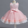 thumbnail image 3 of IBTOM CASTLE Toddler Flower Girls Tulle Dress Sleeveless Princess Tutu Dress Birthday Party Wedding Pageant Gown 9-12 Months Pink, 3 of 8