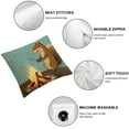 thumbnail image 4 of Nawypu  Squirrel Throw Pillow Cover Cute Smiling Squirrel with Marshmallow Campfire Pillow Covers Square Soft Couch Cushion Case for Bedroom Sofa Living Room Home Decor 2pc, 4 of 6