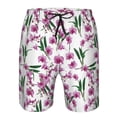 thumbnail image 4 of Kdxio Orchids Flowers Pattern Mens Casual Shorts - Drawstring Summer Beach Sports Shorts for Men, 4 of 9