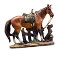 thumbnail image 3 of Figura de estatua de caballo, escultura decorativa coleccionable, adorno artístico para decoración del hogar, mesa, muebles, dormitorio, sala de estar Estilo B, 3 of 9
