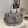 thumbnail image 6 of JGTDBPO Tote Bag for Women,Large Capacity Bow Print Corduroy Multi-Pocket Handbags with Detachable Adjustable Strap for Daily Travel Gray, 6 of 6