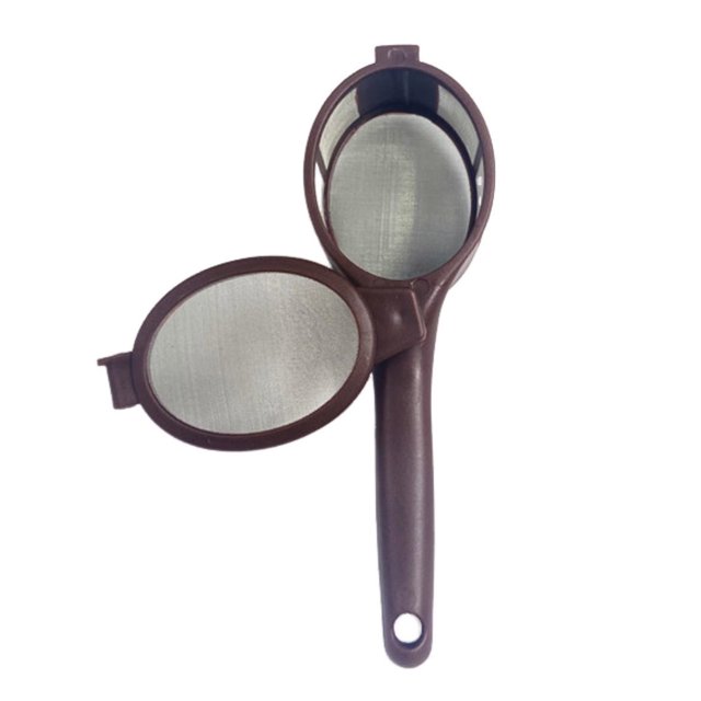 Embudo con cuchara para café, filtro de malla reutilizable, cafetera de acero inoxidable, colador portátil apto para lavavajillas para camping y viajes.
