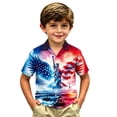 thumbnail image 4 of Huowey Boys Western Cowboy Print Shirt For 4Th Of July Stylish Flag Pattern Short Sleeve Button Down Shirts Turndown Collar Casual Youth 250 Years Celebration Anniversary Blouse,5-6 Years, 4 of 4