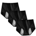thumbnail image 3 of Audhol Period Underwear for Women! Womens High Waisted Bikini Underwear Smooth Hipster Underwear Breathable Ladies Period Underwear Black M, 3 of 8