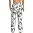 thumbnail image 7 of Salouo Retro Rooster Print Pajama Pants for Men, Lounge Pants Elastic Waistband Casual Men's sleepwear Loungewear Sleep Pajama Pant -Medium, 7 of 7