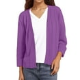 thumbnail image 2 of 2025 Cardigan pour Femmes Cardigan pour Femmes en Tricot Uni Cardigan Surdimensionné Femmes Élégant Simple Polyvalent Court Cardigan pour Femmes Ample, 2 of 5