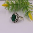 thumbnail image 4 of Fine Silver Emerald Ring for Women Handmade in Jaipur, 4 of 4