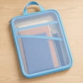 thumbnail image 5 of Mesh Zipper Document Bag with Carry Handle, Transparent Homework Tote for School and Tutoring, Multi Layer Subject Storage Pouch for Students, Portable File Organizer for Exam Papers, 5 of 5