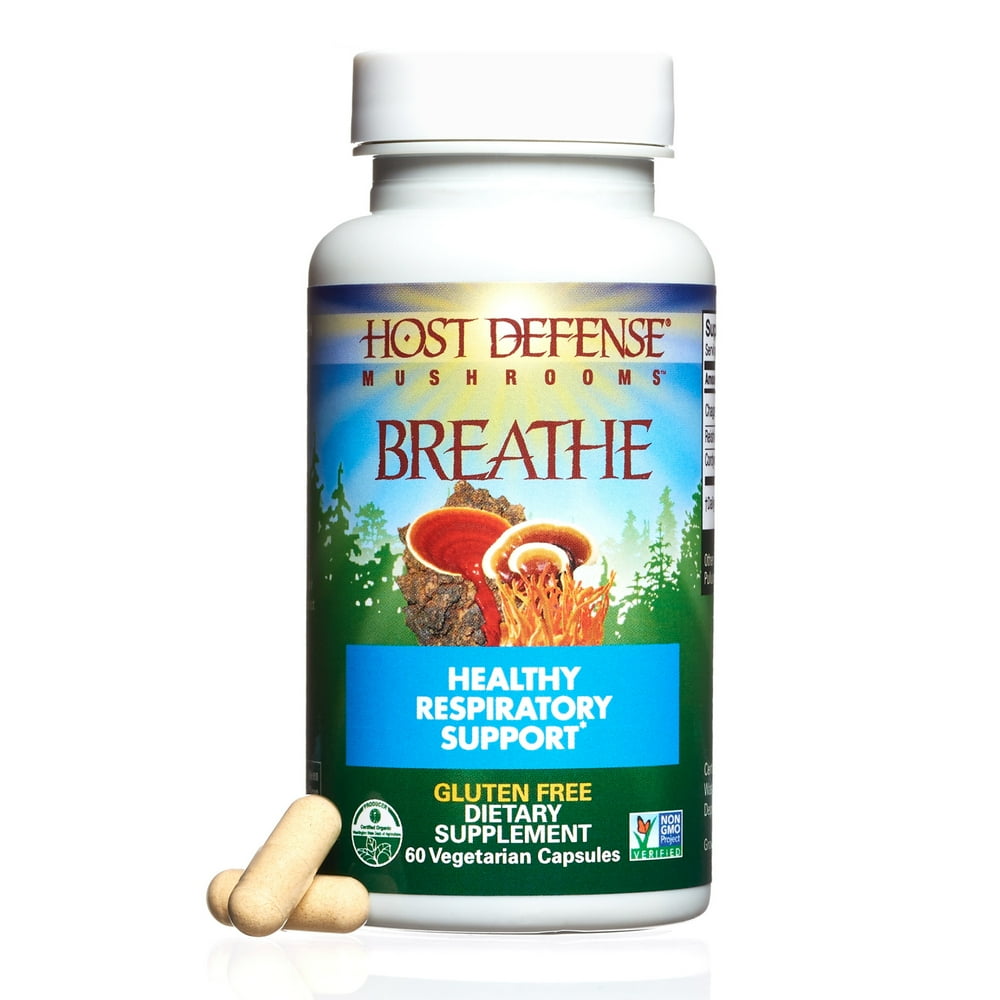 Host Defense Breathe Multi Mushroom Capsules, Support for Energy