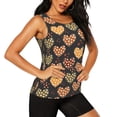thumbnail image 2 of Xecao Heart print women's scoop neck, loose-fit workout tank tops for the gym., 2 of 9