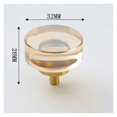 thumbnail image 2 of Poignée de Meuble en Verre Cristal Base Dorée Boutons de Cuisine Transparents Placard Garde-Robe, 2 of 7