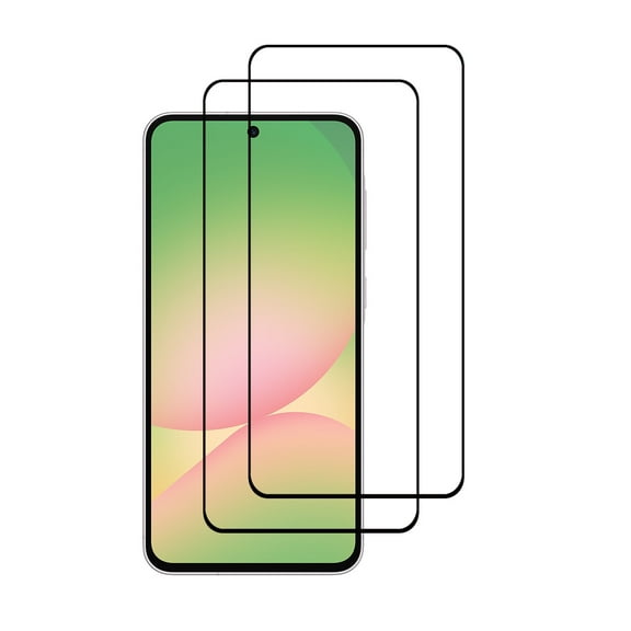 PAPAUTOP [2 Pcs] Black Full Coverage Easy Installation Tempered Glass Screen Protector for Samsung Galaxy A56 5G 2025