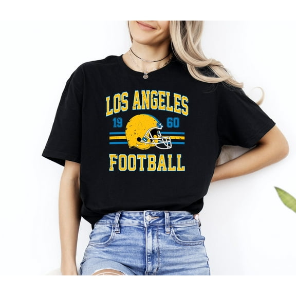 Los Angeles Football Vintage Style T-Shirt, Fan Gift for Rams & Chargers Lovers, American Sports Tee