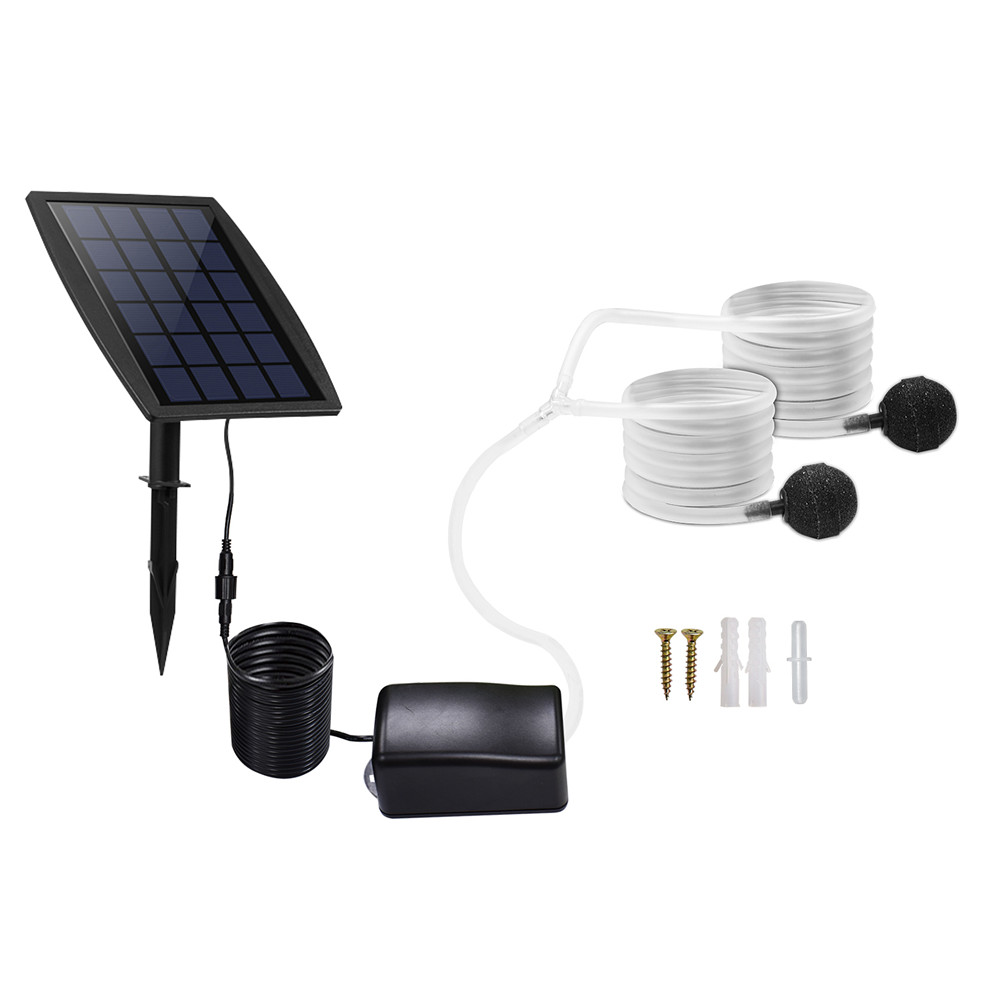 Solar Powered Oxygen Pump Oxygenator for Outdoor Fishing Fish Tank