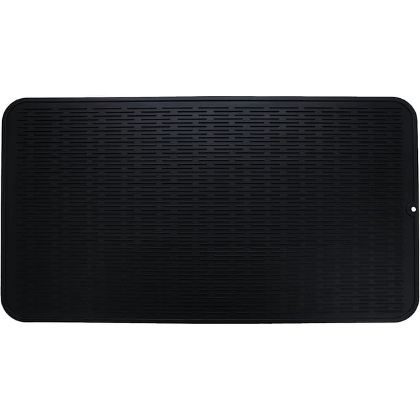 MicoYang Tapete de silicona para secar platos para uso múltiple, fácil de limpiar, ecológico, tapete de silicona resistente al calor para encimera o fregadero de cocina, refrigerador o revestimiento d
